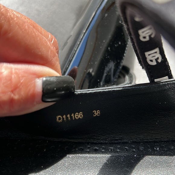 Dolce & Gabbana Black Patent Ballet Flats Shoes 38 - Picture 9 of 9